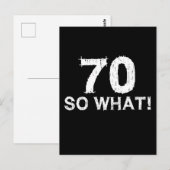 70 Na und - Lustiger 70. Geburtstag Postkarte (Vorne/Hinten)