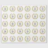 70 Na und Lustiger Lorbeerkranz Krone 70. Geburtst Geschenkpapier (Flach)