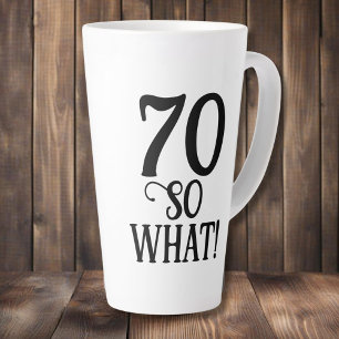 70 Na und Lustiger Zitat-Typografie 70. Geburtstag Milchtasse