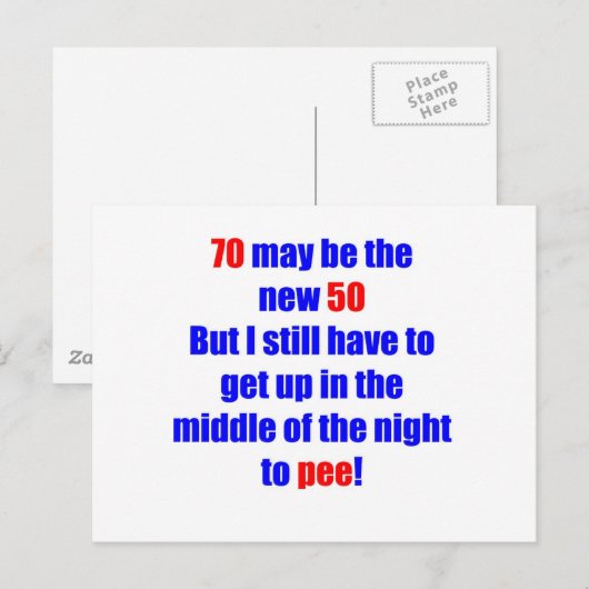 70 neue 50 postkarte (Vorne/Hinten)