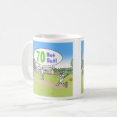70 Nicht aus Cricket-Thema. 70. Geburtstag Kaffeetasse (Vorderseite Links)
