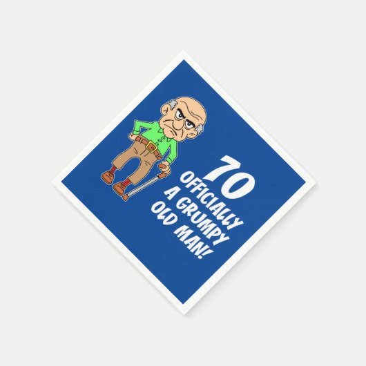 70 Offiziell ein mürrischer alter Mann Serviette (Ecke)