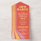 70' Party Retro Hippie Mod Weekend All In One Einladung (Innen Boden)