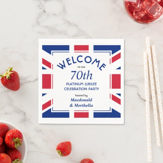 70. Platinum Celebration UNION JACK Paper Serviette (Beispiel)
