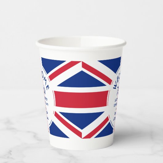 70. Platinum Celebration UNION JACK Pappbecher (Links)
