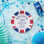 70. Platinum Celebration UNION JACK Pappteller (Party)