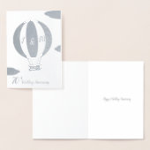 70. Platinum Heißluftballon Hochzeitstag Folienkarte (Anzeige)