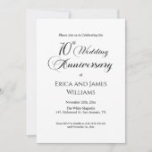 70. Platinum Hochzeitstag Elegantes Skript Einladung (Vorderseite)