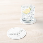 70. Platinum Hochzeitstag Runder Pappuntersetzer (Vor Ort)