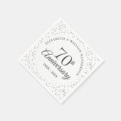 70. Platinum Hochzeitstag Serviette (Ecke)