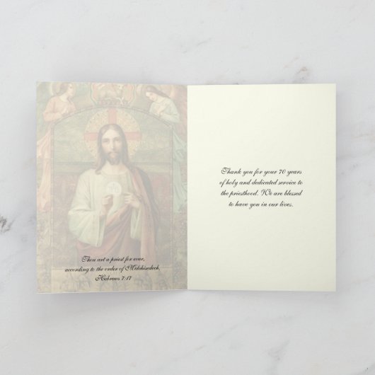 70. PRIEST JAHRESTAG KARTE (Innenseite)