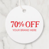 70% Rabatt Geschenkanhänger (Vorderseite)