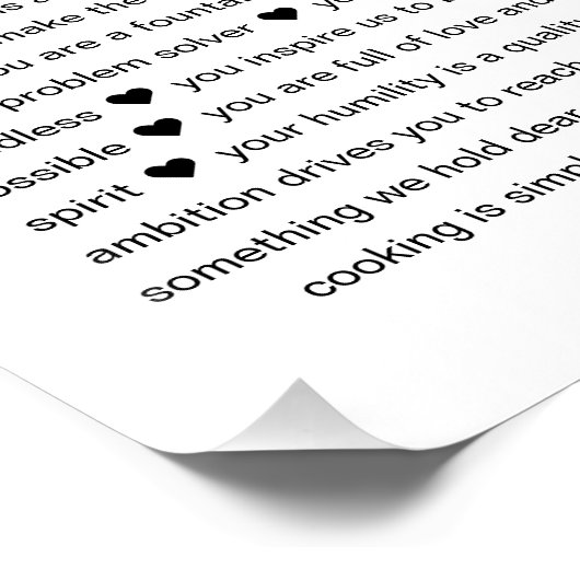 70 Reasons We Love You Photo Collage Keepsake Gift Poster (Ecke)