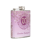 70 Rose Gold Glitzer & Drinks Angebot Flachmann (Rechts)