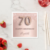 70. Rose Gold Rosa Tropfen Serviette (Beispiel)