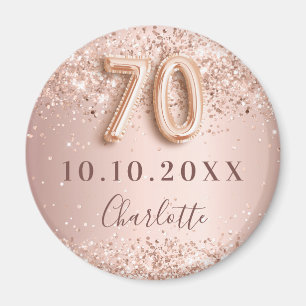 70. Rose Goldrot Save the Date Magnet