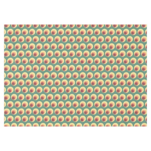 70’s Retro Inspirred Circle Pattern Tischdecke (Vorderseite (Horizontal))