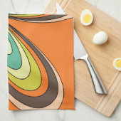 70’s retro spring hippie flower power geschirrtuch (Viertel Falte)