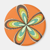 70’s retro spring hippie flower power magnet (Vorne)