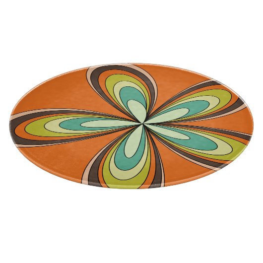 70’s retro spring hippie flower power schneidebrett (Ecke)