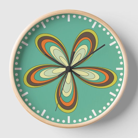 70’s retro spring hippie flower power uhr (Vorderseite)