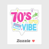70’s Vibe Retro Neon Style Aufkleber (Blatt)