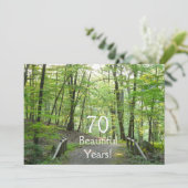 70 schöne Jahre! - Geburtstag+Waldbrücke Einladung (Stehend Vorderseite)