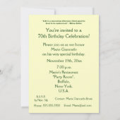 70 schöne Jahre! - Geburtstag+Waldbrücke Einladung (Rückseite)