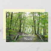 70 schöne Jahre! - Geburtstag+Waldbrücke Einladung (Vorne/Hinten)