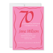 70 & Sensationell Rosa und Safran-Geburtstag 
