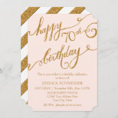 70., Seventieth Birthday Party Ticket Celebration Einladung (Vorne/Hinten)