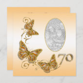 70. siebzigstes Geburtstagsherbst-Foto Einladung (Vorne/Hinten)