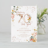 70 sieht gut aus als Rose Folieneinladung (Stehend vorne)