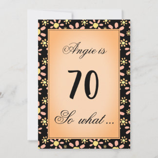 70 so Was Daisy Blume Floral 70. Geburtstagsparty Einladung