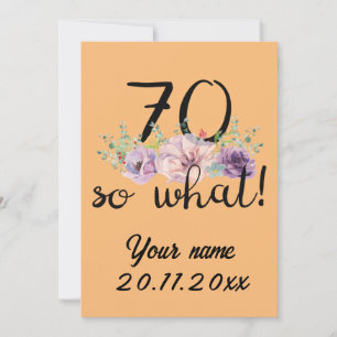 70 So was - Funny 70. Geburtstag Ankündigung