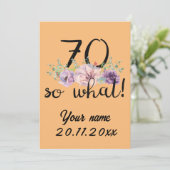 70 So was - Funny 70. Geburtstag Dankeskarte (Stehend Vorderseite)