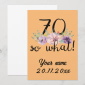 70 So was - Funny 70. Geburtstag Einladung (Vorne/Hinten)