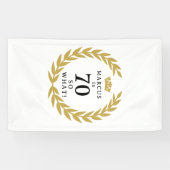 70 So, was Funny Laurel Wreath Crown 70. Geburtsta Banner (Horizontal)