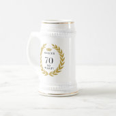 70 So, was Funny Laurel Wreath Crown 70. Geburtsta Bierglas (Vorderseite Links)