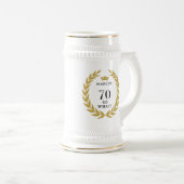 70 So, was Funny Laurel Wreath Crown 70. Geburtsta Bierglas (VorderseiteRechts)