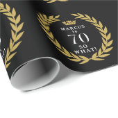 70 So, was Funny Laurel Wreath Crown 70. Geburtsta Geschenkpapier (Rolleneckpunkt)