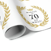 70 So, was Funny Laurel Wreath Crown 70. Geburtsta Geschenkpapier (Rolleneckpunkt)