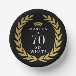 70 So, was Funny Laurel Wreath Crown 70. Geburtsta Pappteller