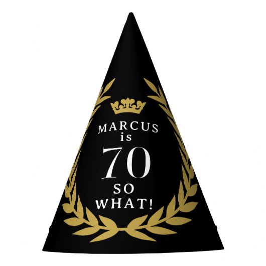 70 So, was Funny Laurel Wreath Crown 70. Geburtsta Partyhütchen (Vorderseite)