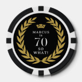 70 So, was Funny Laurel Wreath Crown 70. Geburtsta Pokerchips (Vorderseite)