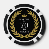 70 So, was Funny Laurel Wreath Crown 70. Geburtsta Pokerchips (Rückseite)