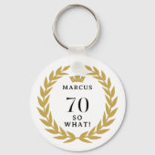 70 So, was Funny Laurel Wreath Crown 70. Geburtsta Schlüsselanhänger (Rückseite)