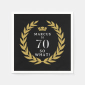 70 So, was Funny Laurel Wreath Crown 70. Geburtsta Serviette (Vorderseite)