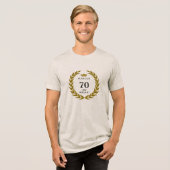 70 So, was Funny Laurel Wreath Crown 70. Geburtsta Tri-Blend Shirt (Vorderseite voll)