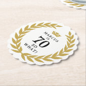 70 So, was Funny Laurel Wreath Crown 70. Geburtsta Untersetzer (angewinkelt)